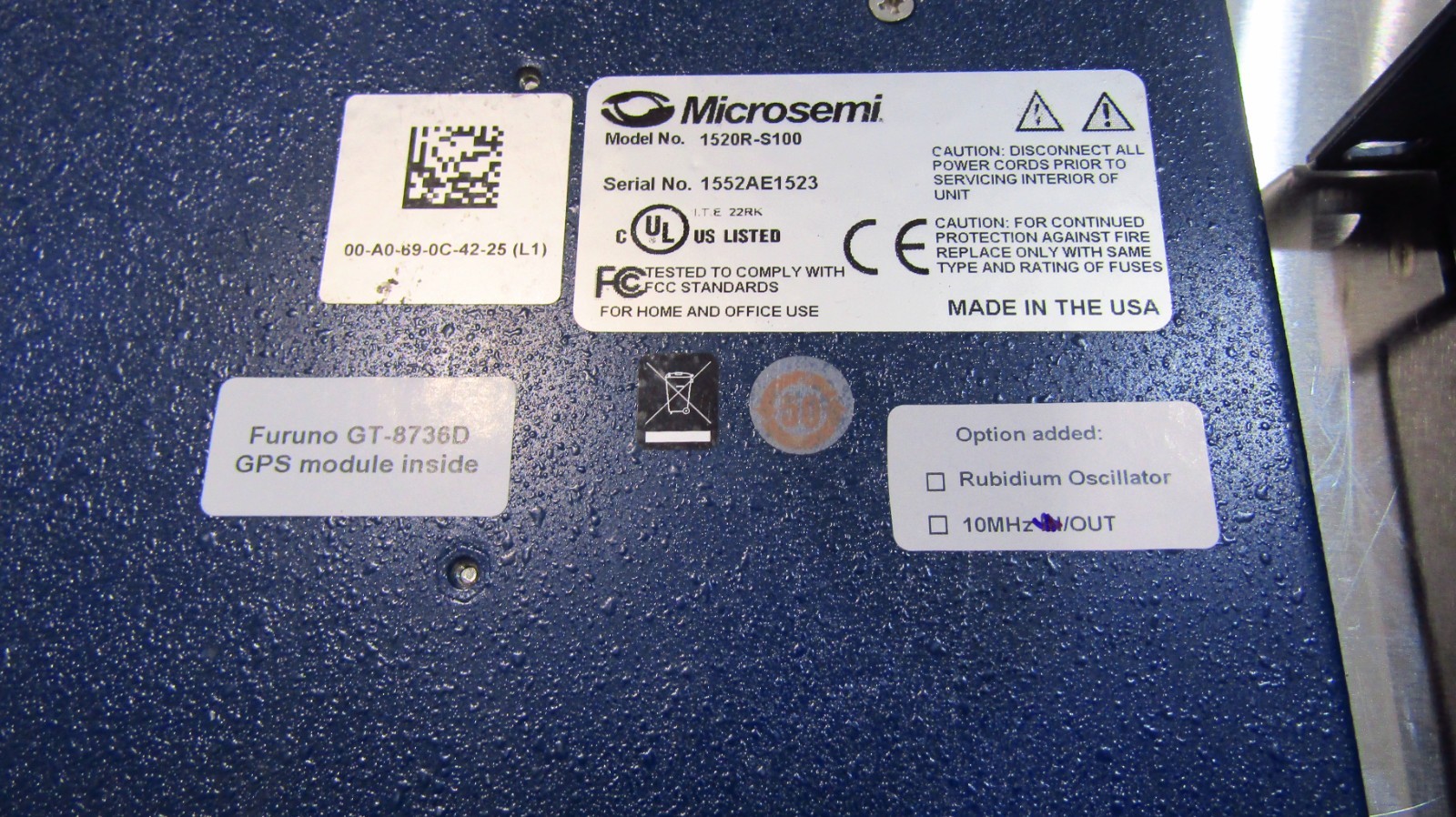 Microsemi syncserver S100 NTP server with Rubidium stand, GT-8736D GPS, #2