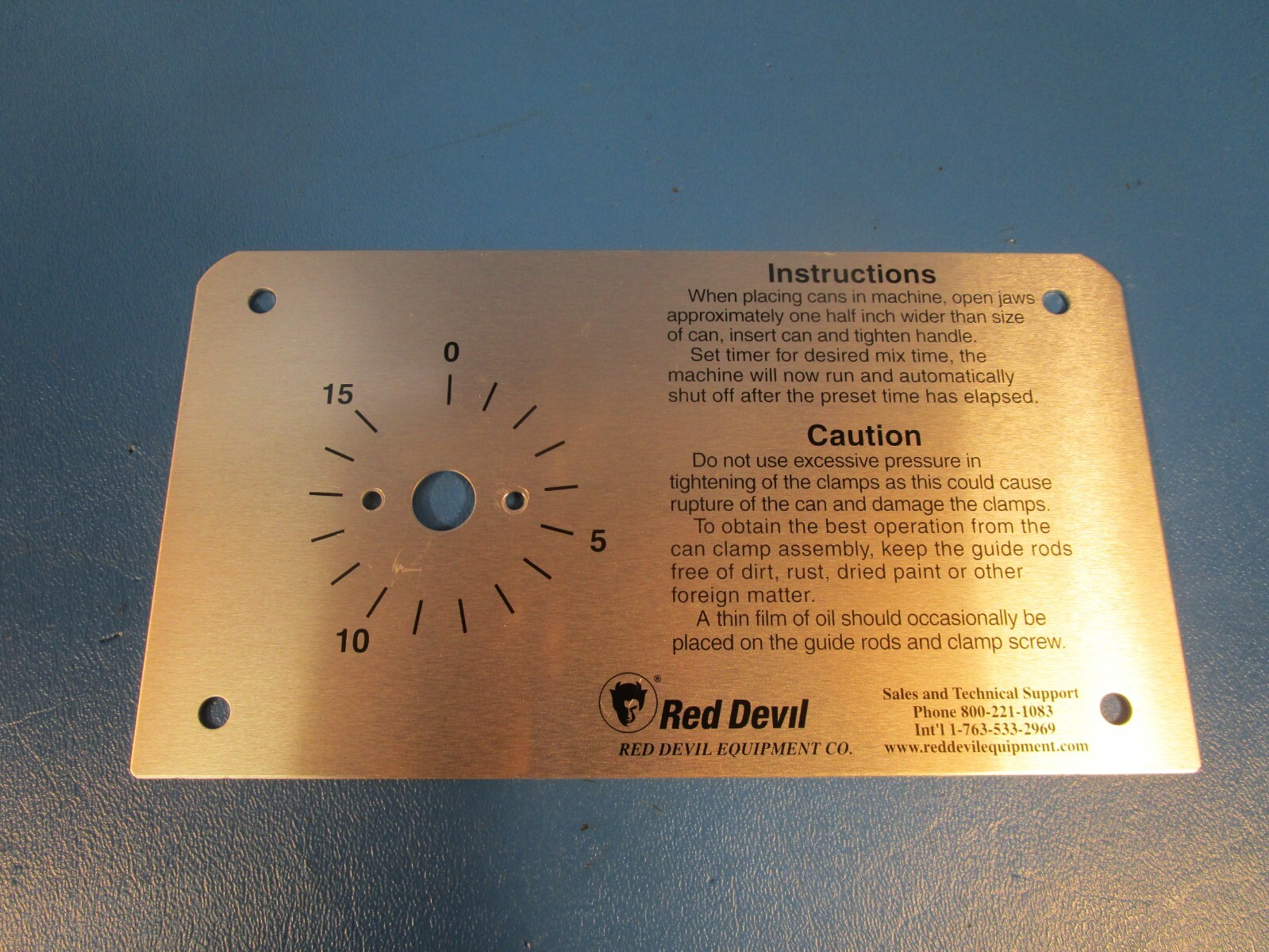 RED DEVIL 9781049 15 MINUTE DIAL TIMER PLATE, fits a Red Devil 5782184 Timer