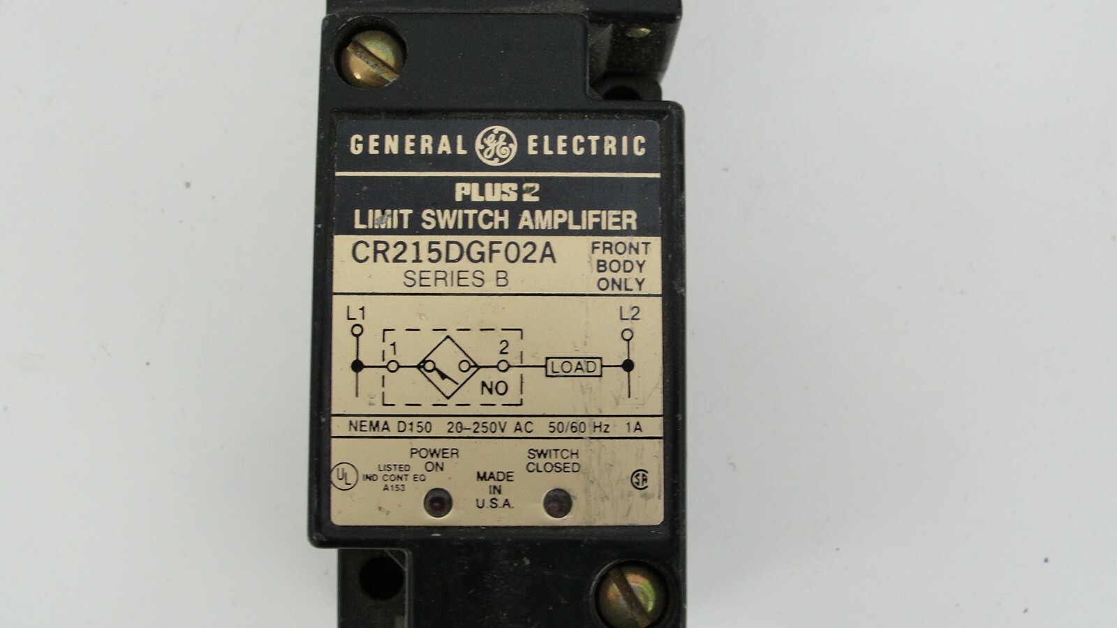 General Electric CR215DGF02A limit switch amplifier with CR215PEH1 sensing head