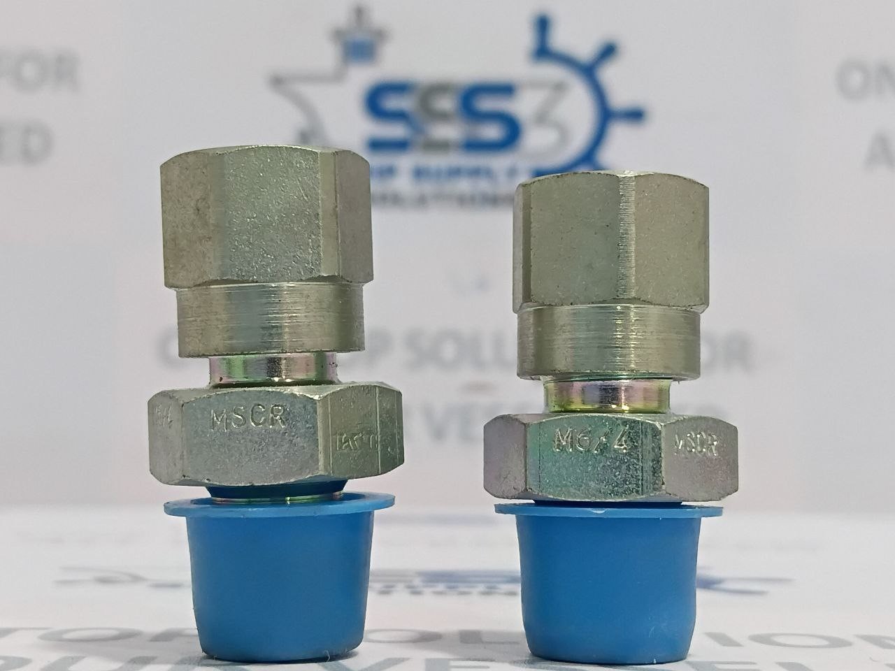 MSCR Hydraulic Straight Bulkhead Union Fitting M6/4 Compression 6mm OD Tube
