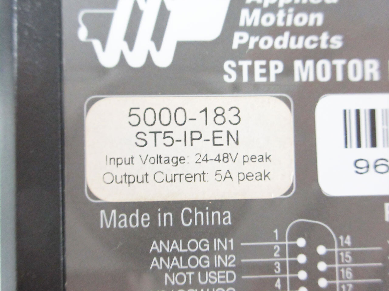 APPLIED MOTION ST5-IP-EN DIN RAIL STEP MOTOR DRIVER 5000-183 DRIVES DRIVE