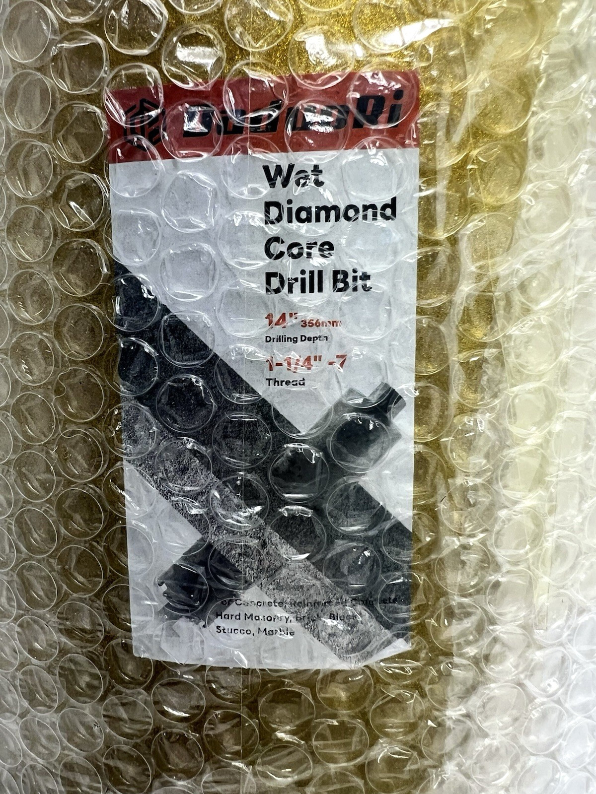 10″ Diamond Core Drill Bit Wet Coring 1-1/4-7 Thread 14″ Depth Concrete New