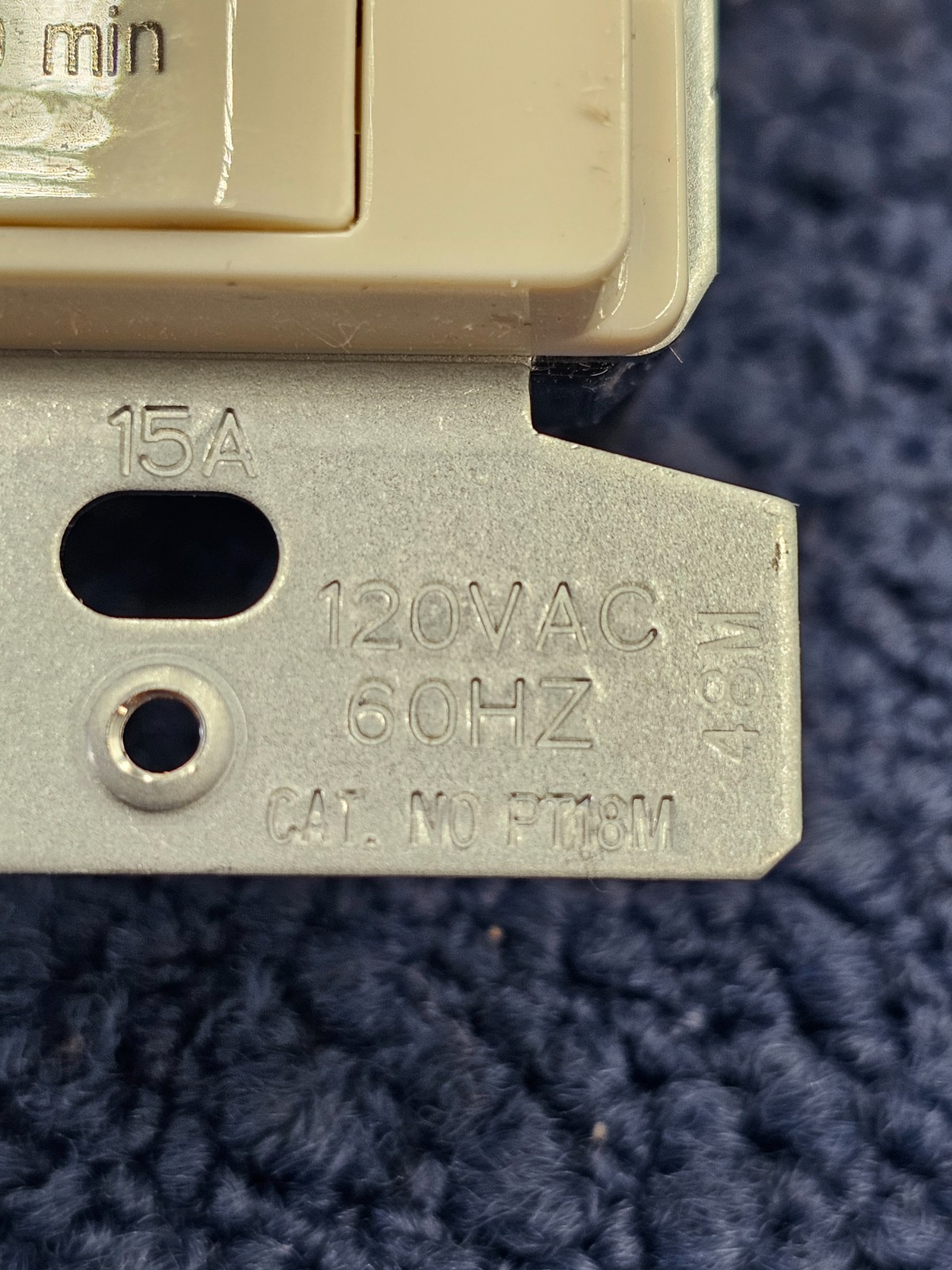 Eaton Wiring Devices PT18M-LA Minute Timer 120VAC 60Hz 15A