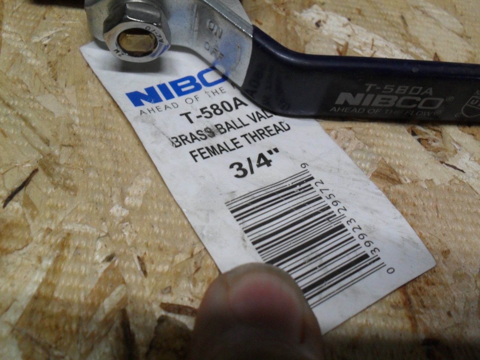 Nibco T-580A 3/4″ 400# Brass IPS threaded ball valve