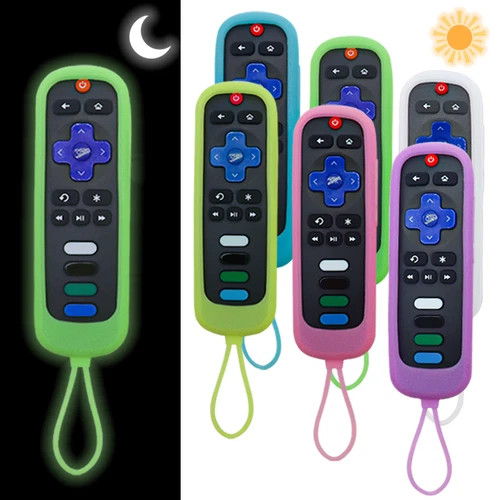 1Pc Silicone Protective Remote Control Cover For Roku TV Remote Holder Glow Case