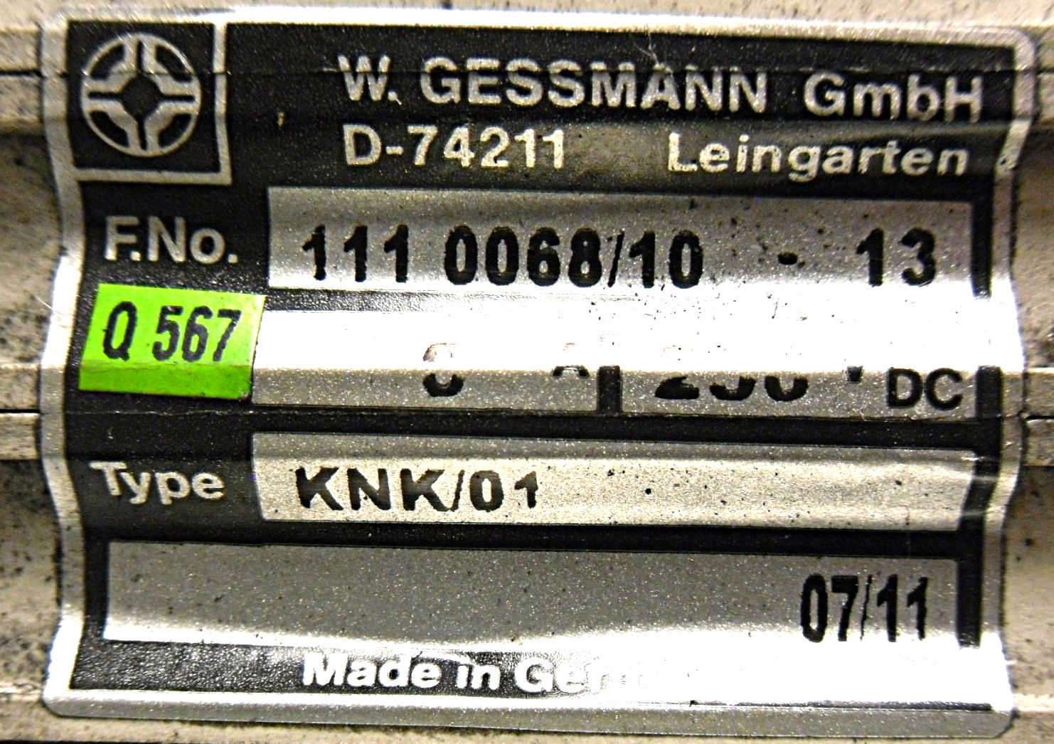 W. GESSMANN 110-1917N01-15 JOYSTICK 250 VOLTS CRANE 111-0068/10-13 V61.1D-04Z