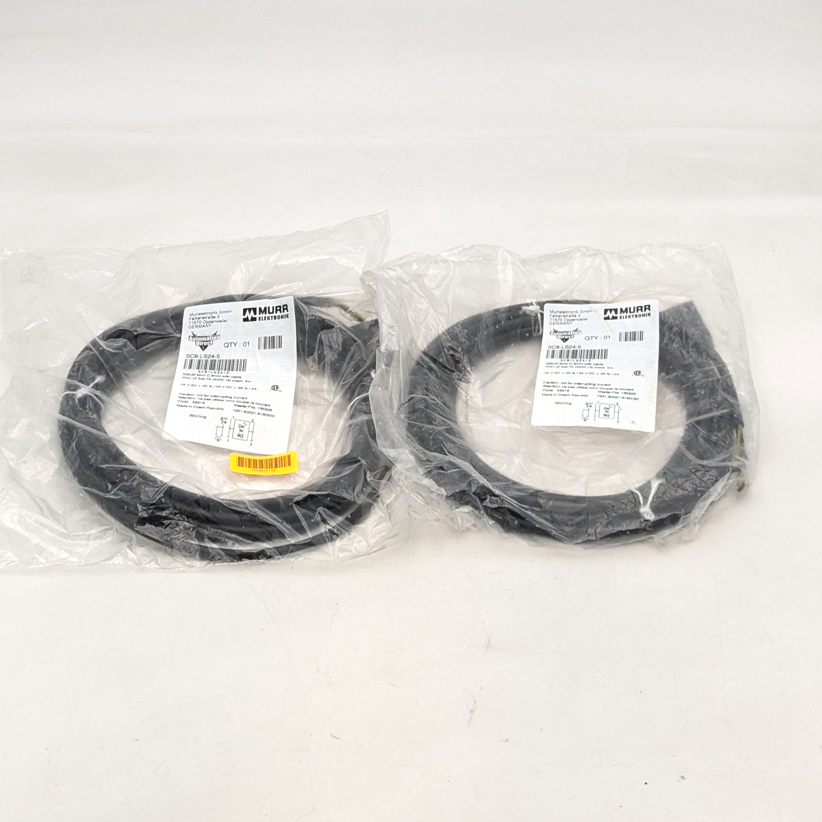 Murr Elektronik Solenoid Valve Cable (SC8-LS24-5) 8mm | Black