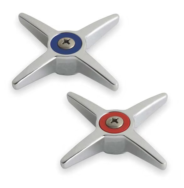 Chicago Faucet 633-PRJKCP Four Cross Handle, Hot And Cold, PK2