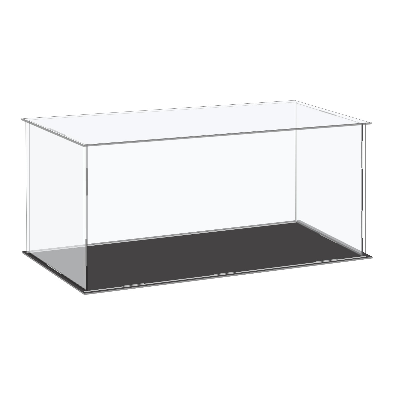 Acrylic Display Case Plastic Box Cube Storage Box Clear 36x16x15.5cm