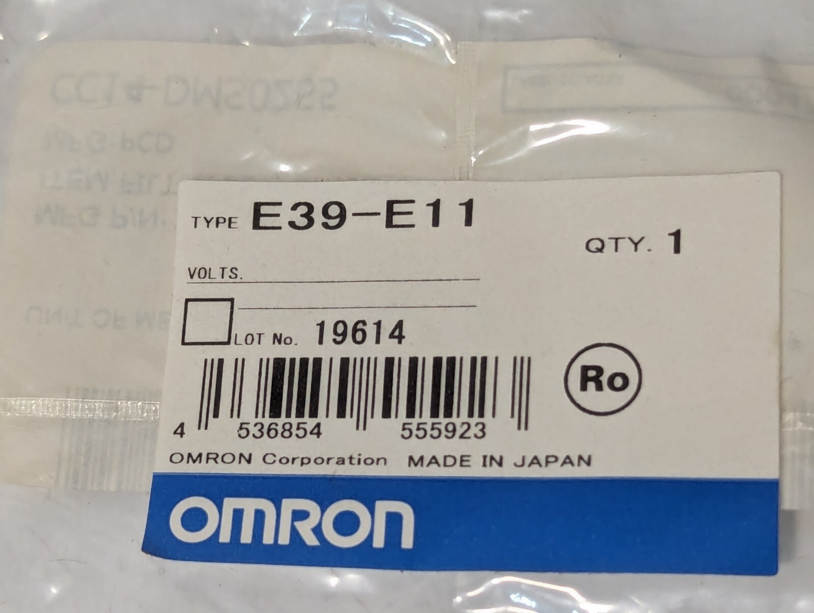Omron E39-E11 Optical Filter Set (Pack of 4), 163K866H01, 5915-13-000-2139