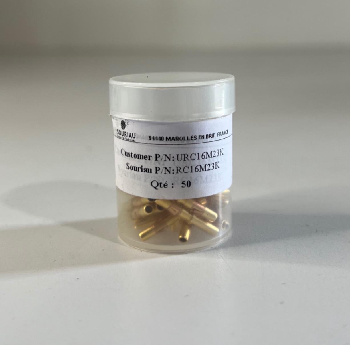50x PCS SOURIAU Gold-Plated Female Crimp Contact Socket SZ 16 20-16AWG RC16M23K