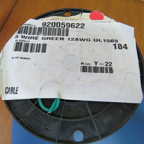 GENERIC 1569-12/65-5 Qty of 184 per Lot Hook-Up Wire, UL 1569, 12 AWG, 65 Stran