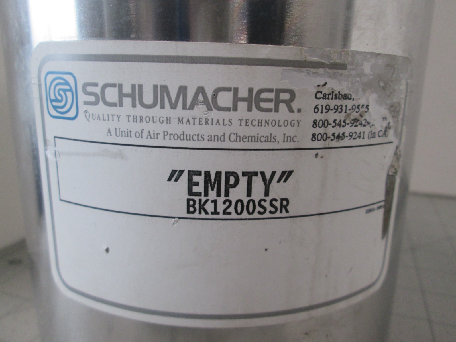 Schumacher, Empty Container, BK1200SSR, Used