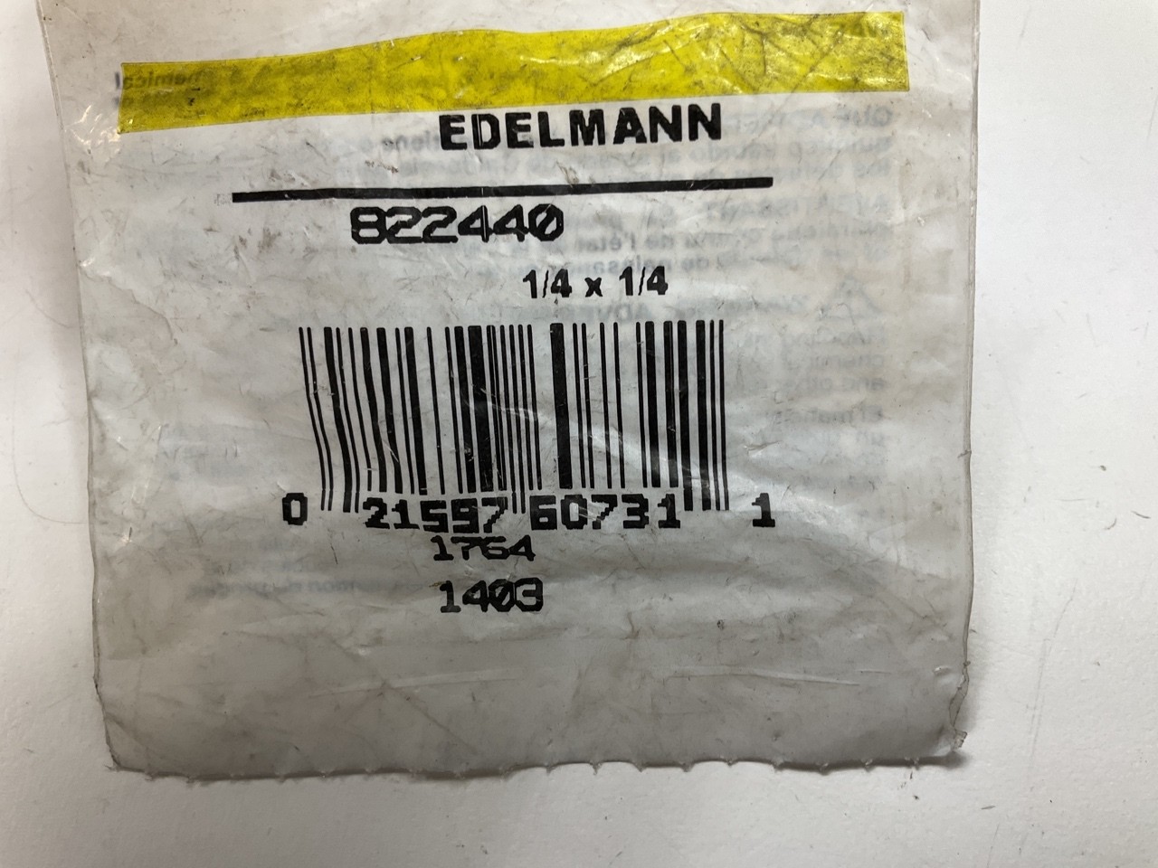 Edelmann 822440 Clamp Style 90 Degree Male Elbow 1/4″ Inv. Flared X 1/4″ Hose