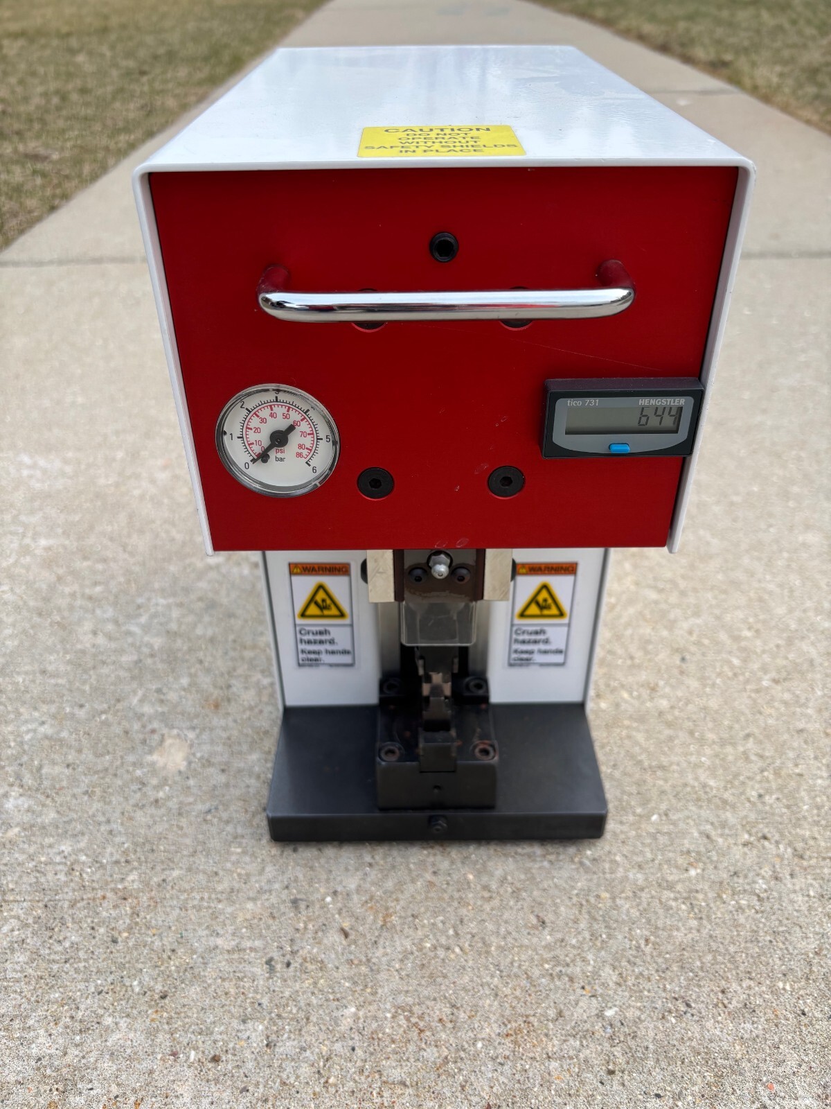 SCHLEUNIGER CT 35 PNEUMATIC CRIMPING MACHINE, 85-110 PSI, 0.78″ MAX STROKE