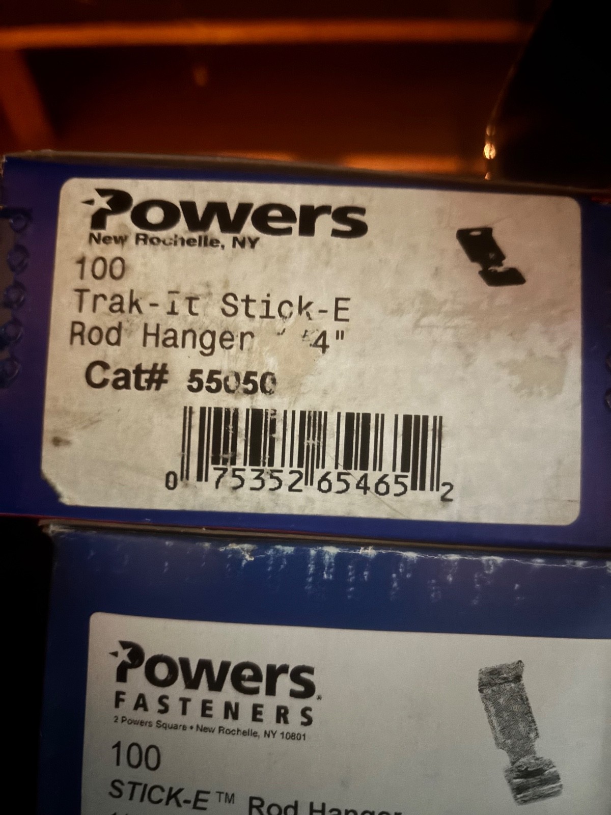 (100) Powers Fasteners Stick-E 55050 1/4″ Rod Hangers