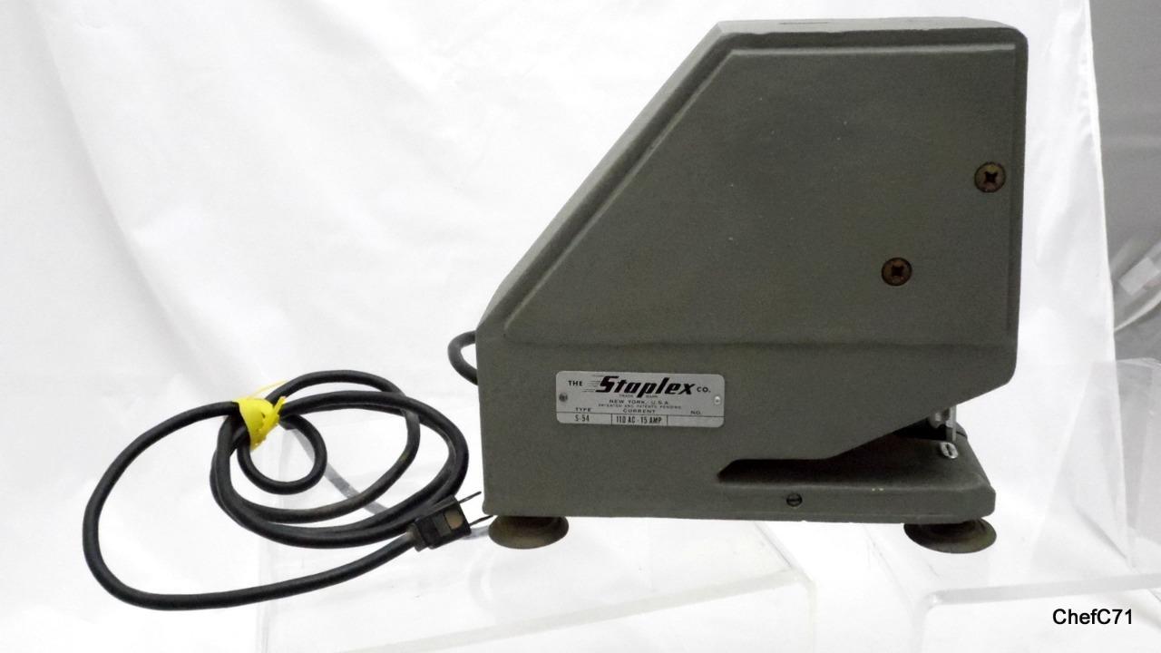 VINTAGE GREEN / GRAY STAPLEX S-54 4″ ADJUST TYPE DS STAPLES VGUC USA MADE