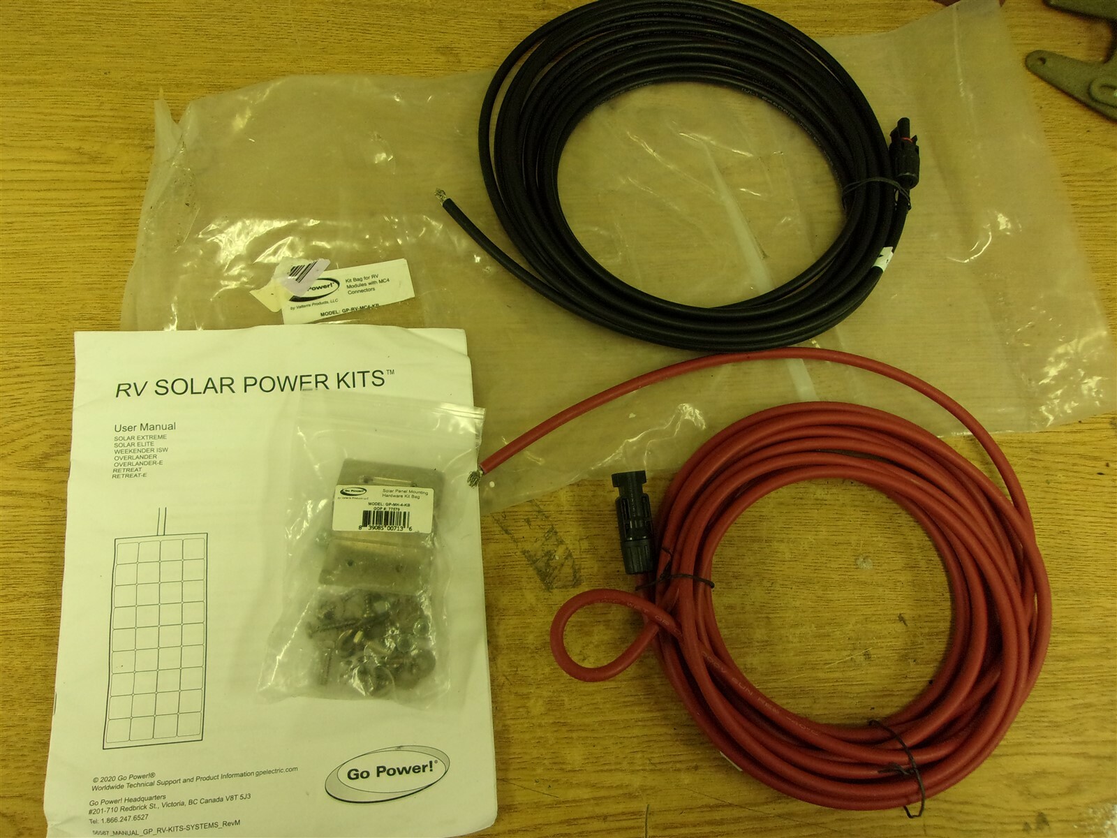 NEW Go Power! GP-RV-MC4-KB Kit Bag for RU Modules, Cords Only *FREE SHIPPING*