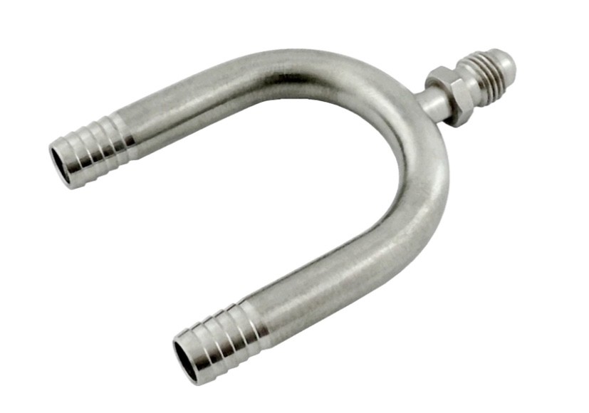 U-Bend-W/Man, 3/8″B X 3/8″B X 1/4″MFL-Man (S/S) two pack