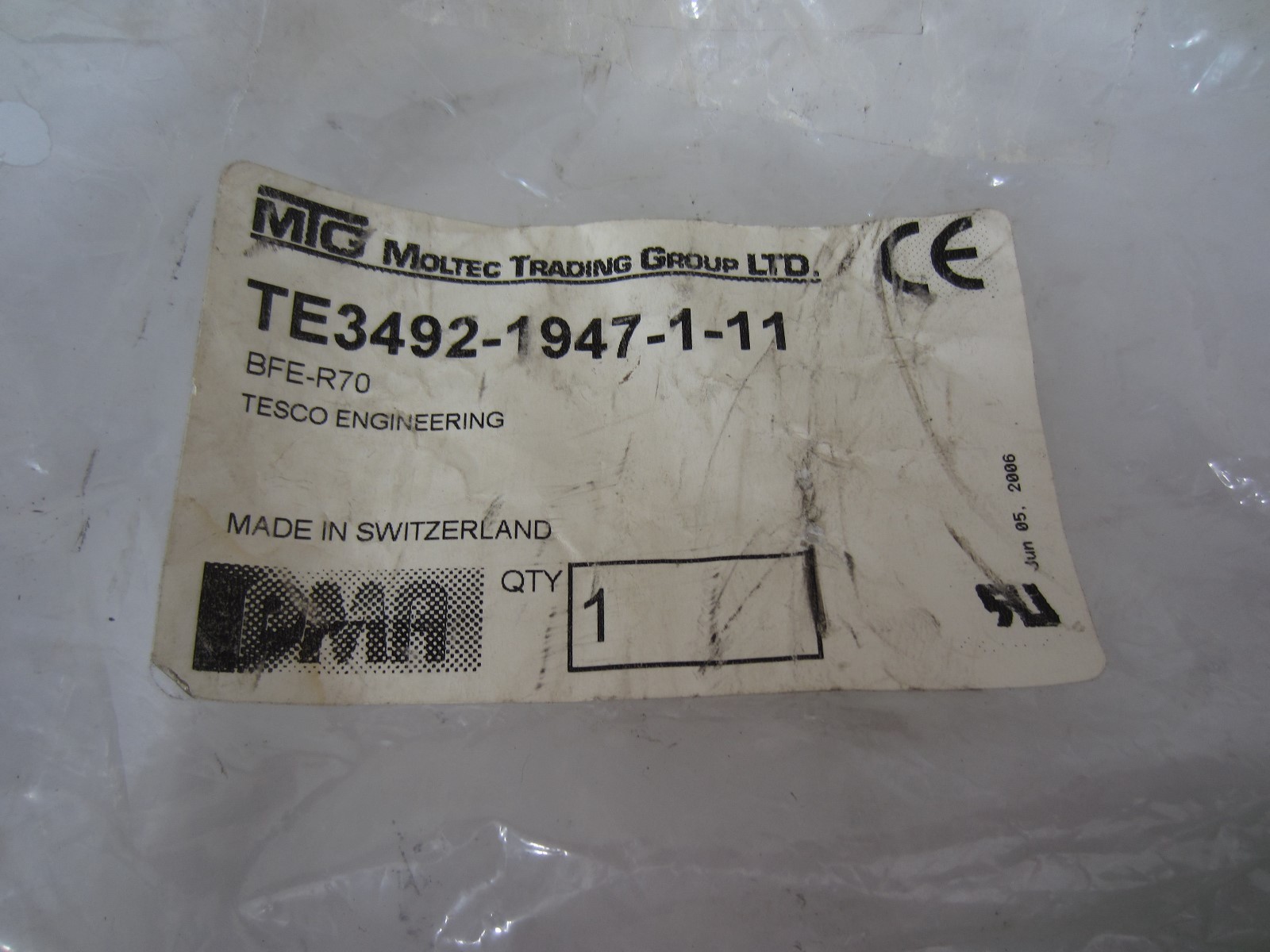 PMA MTG Moltec Trading Tesco Engineering TE34920-1947-1-11 BFE-R70 Glide Bushing