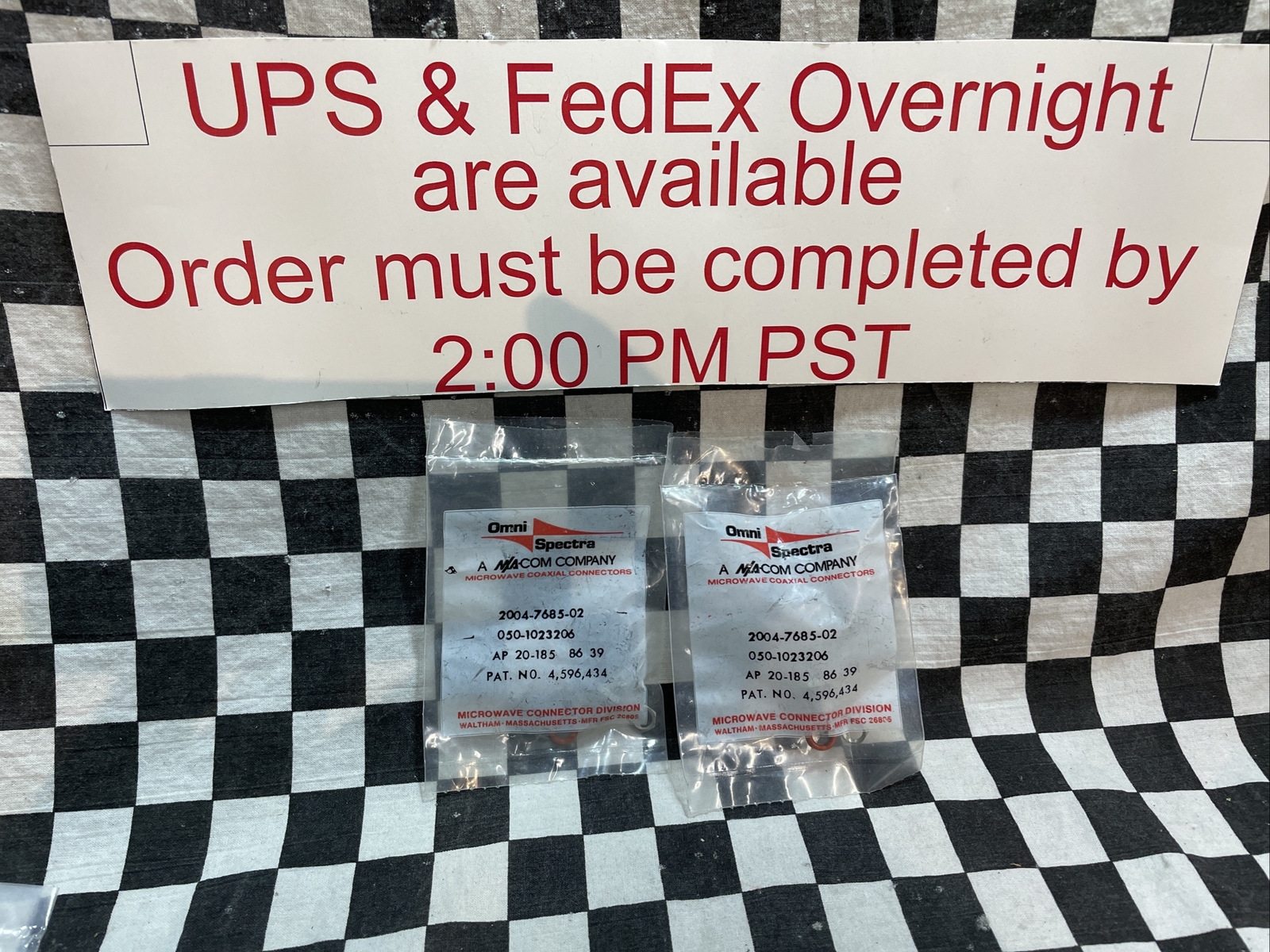 Omni Spectra 2004-7685-02, RF Connectors Coaxial Connect, LOT OF 2, SHIPSAMEDAY