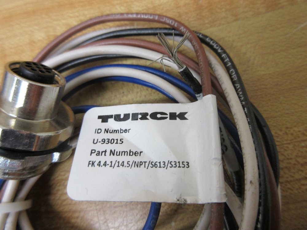 Turck FK 4.4-1/14.5/NPT/S613/S3153 Receptacle U-93015