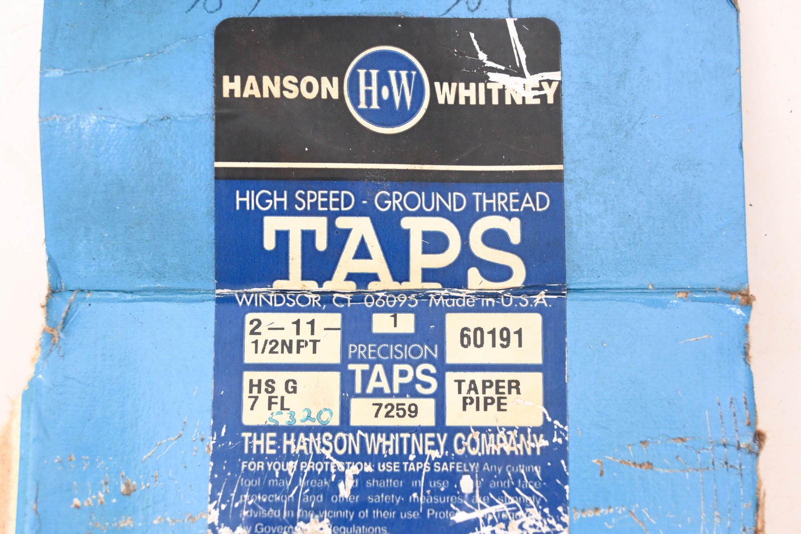 Hanson-Whitney 60191 2 11-1/2″ NPT HSG 7 FL Plug Hand Tap NOS