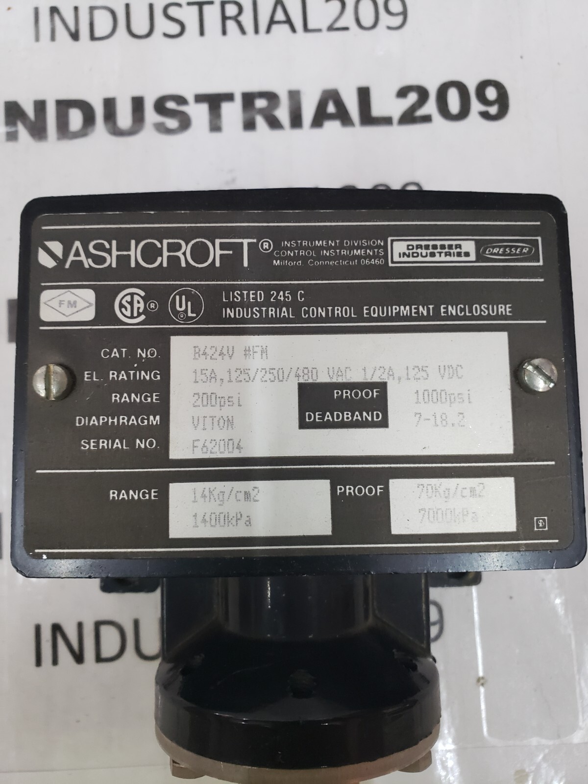 ASHCROFT B424V ENCLOSURE