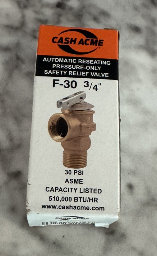 HTP 7250P-080 3/4″ Pressure Relief Valve 30 PSI M335M2-030