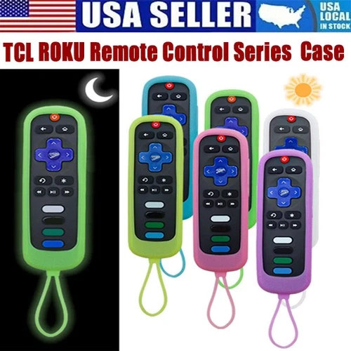 1Pc Silicone Protective Remote Control Cover For Roku TV Remote Holder Glow Case