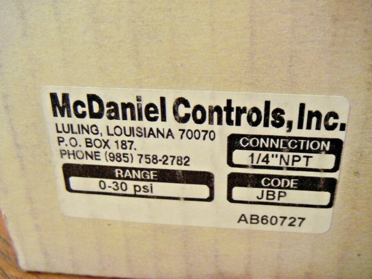 Mcdaniel Controls JBP 2-1/2″ Face Stainless Steel 0-30 PSI Gauge 1/4″ NPT