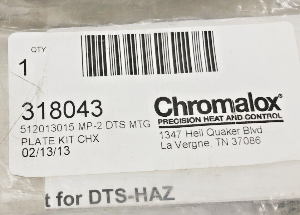 New Chromalox 318043 Plate Kit CHX 512013015 MP-2 DTS MTG