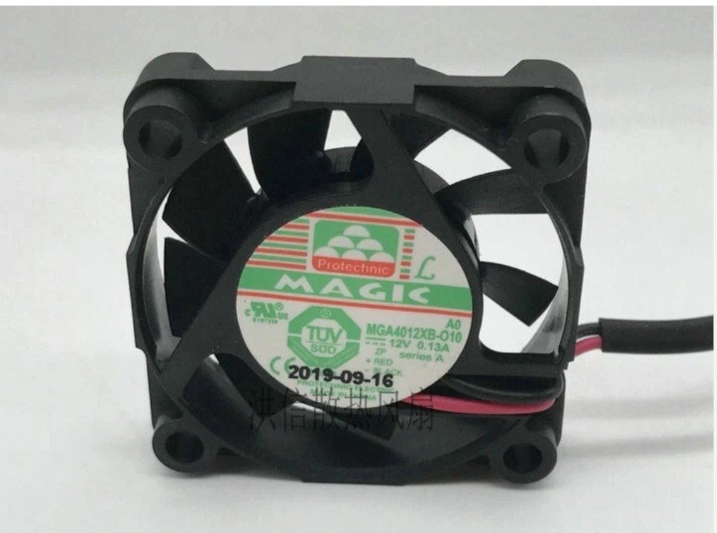 1 PC Protechnic MAGIC Fan MGA4012XB-O10 DC12V 0.13A 4010 4cm 2 wire axial fan