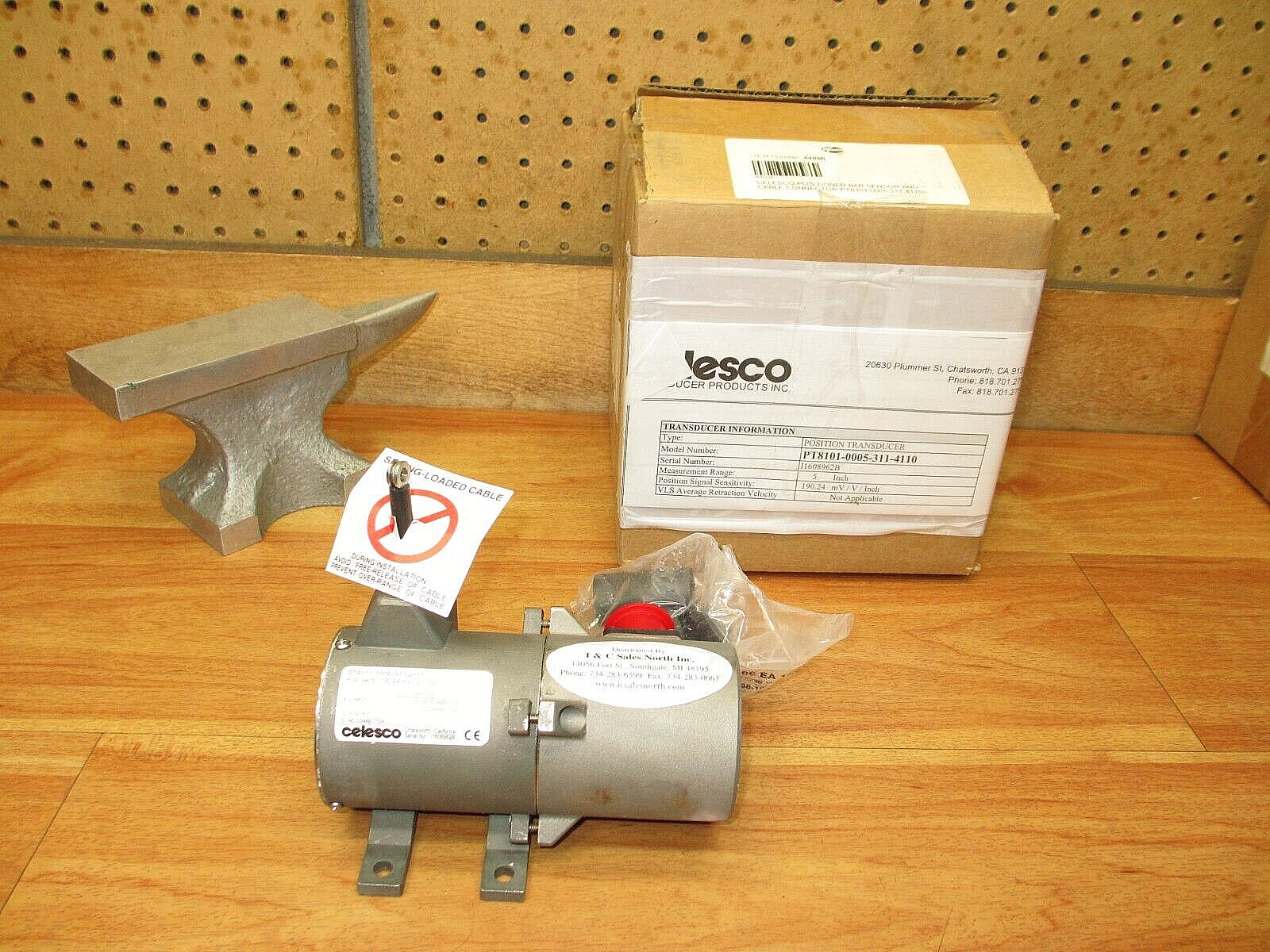 Celesco PT8101-0005-311-4110 *NEW* Position Transducer Bar Sensor
