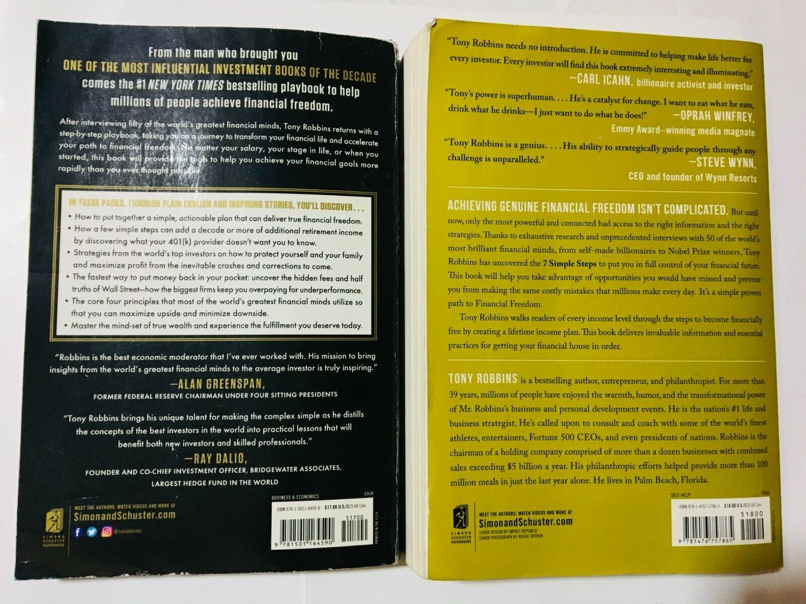 Tony Robbins Money master and Unshakeable with Peter Mallouk 2 book
