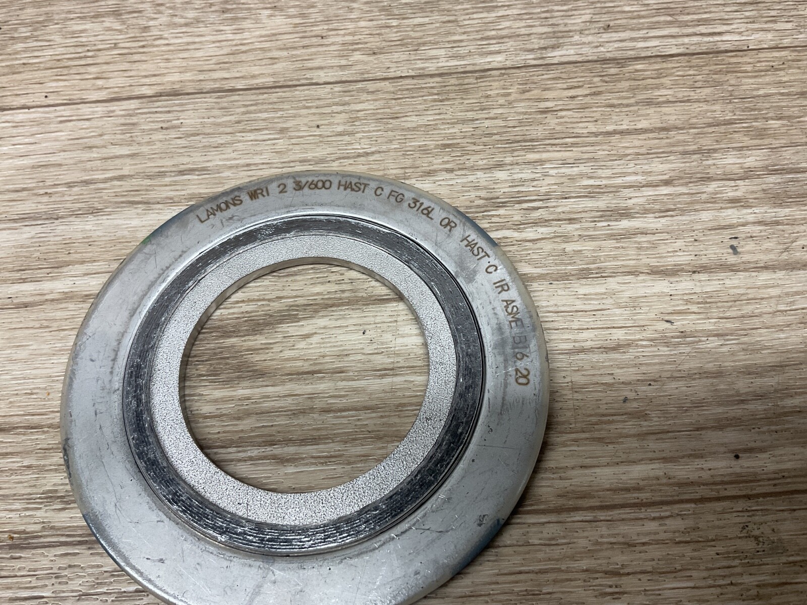 LAMONS WRI 2 3/600 FG SPIRAL WOUND GASKET IR ASME B16.20, NNB 316L #14E99PR6*QC