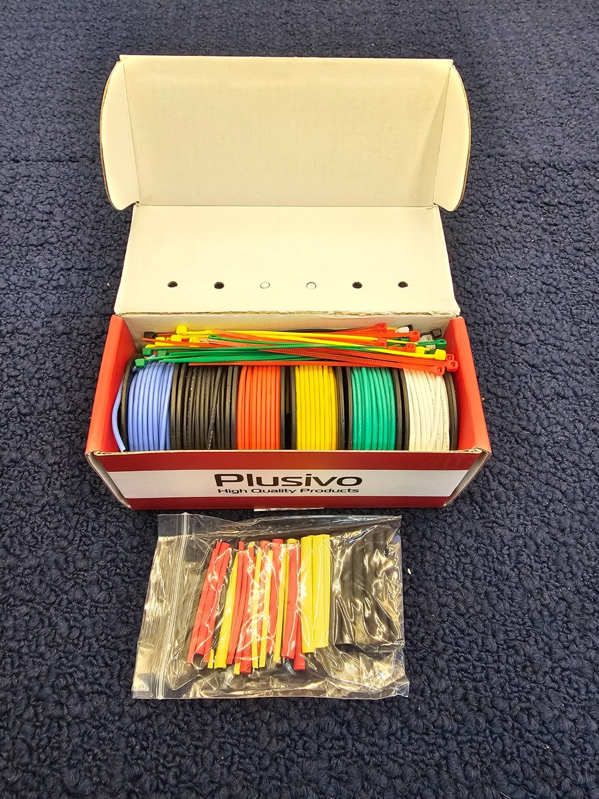 Plusivo 22GA Hook up Wire Assembly 22AWG Silicone Wire 600V Tinned