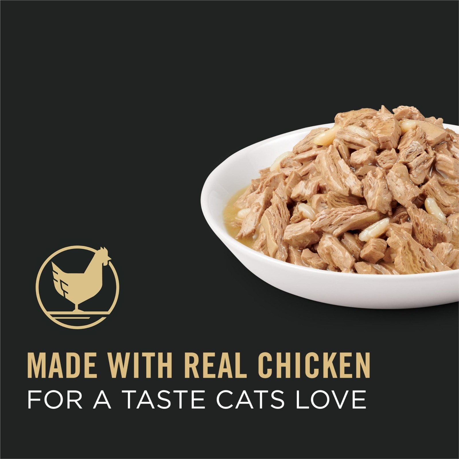 Purina Pro Plan Complete Essentials High Protein Cat Food Wet Gravy,Chicken,24ct