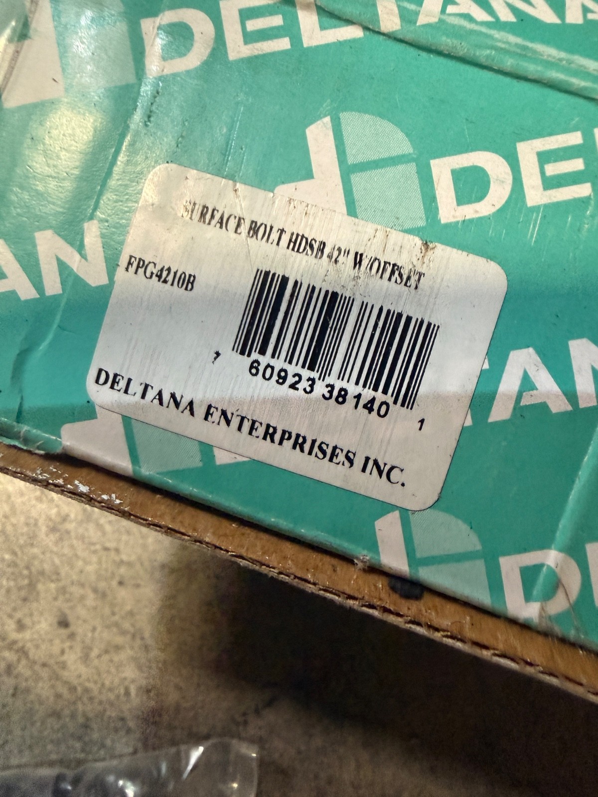 NEW Deltana FPG-4210B 42″ Heavy Duty Offset Surface Bolt Oil Rubbed Bronze