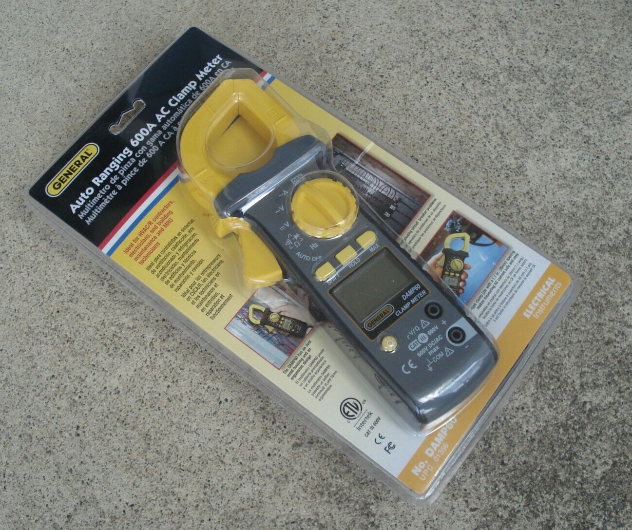GENERAL TOOL Auto Ranging 600A Clamp Meter HVAC Electrician Model DAMP60
