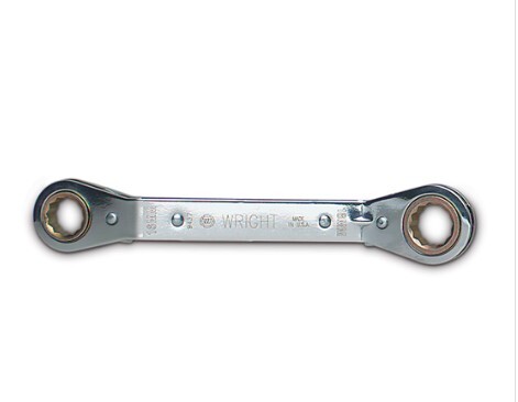 Wright Tool 9424 1/4-Inch x 5/16-Inch 12 Point Offset Reversable Ratcheting B…