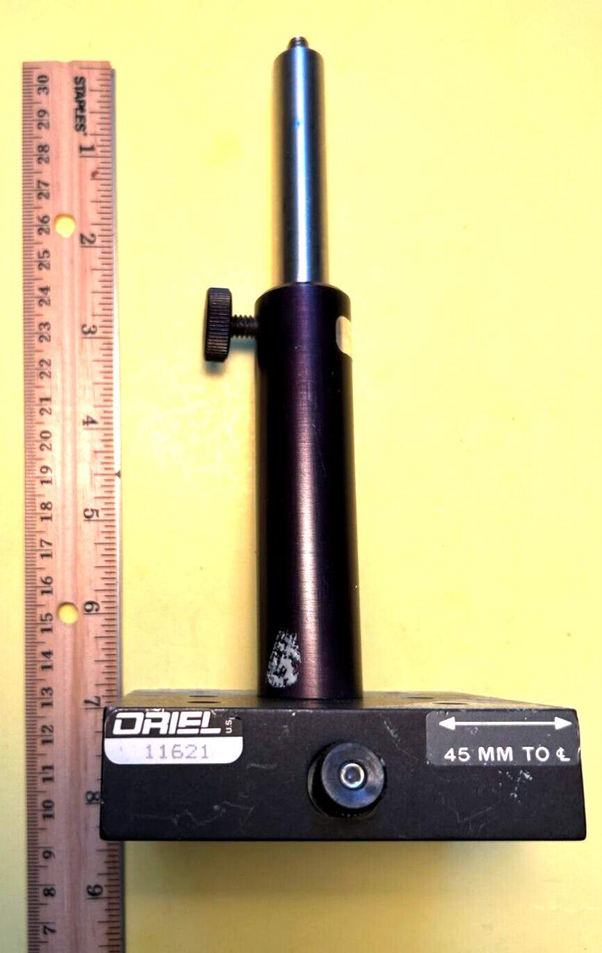 Oriel Dovetail slide model 11621 with vertical post holder and 6″ SS post rod