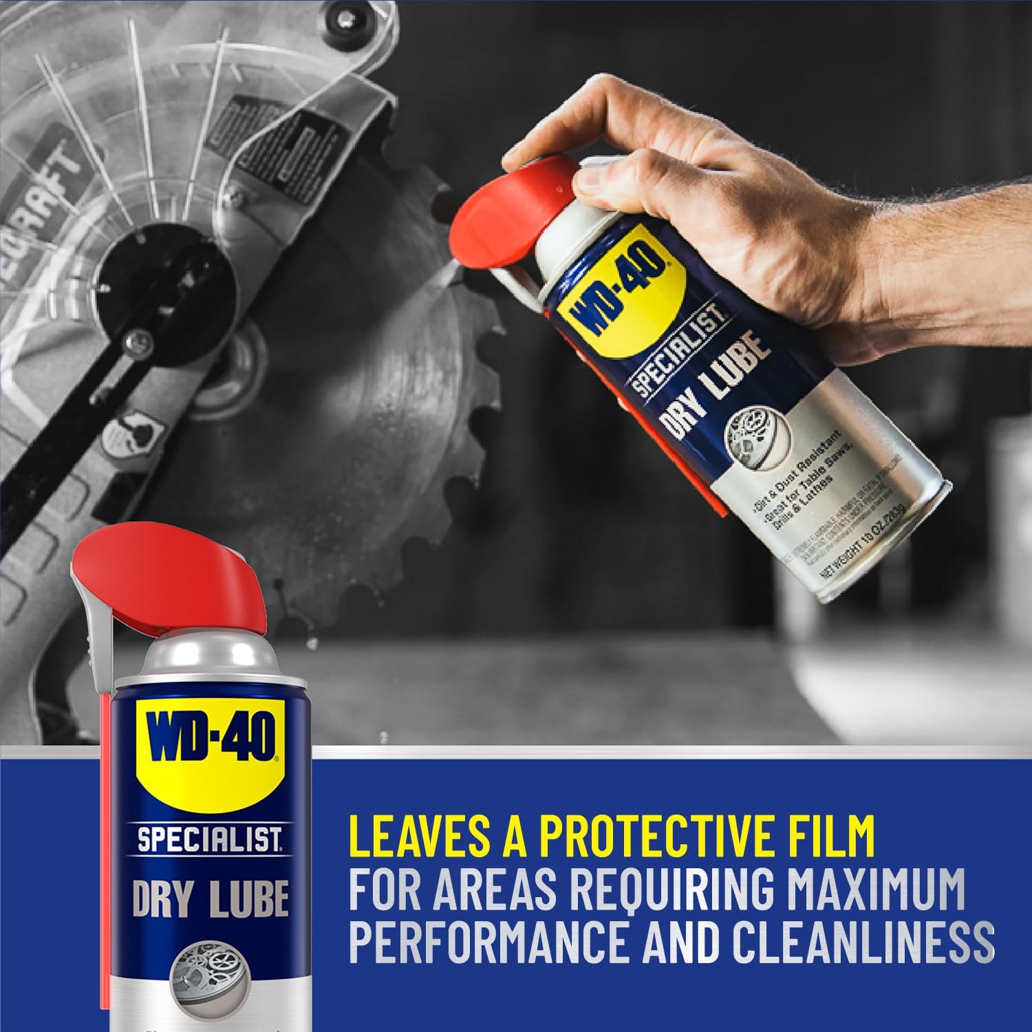 Dry Lube Spray for Table Saws, Drills & Lathes – Corrosion Protection 10 Oz