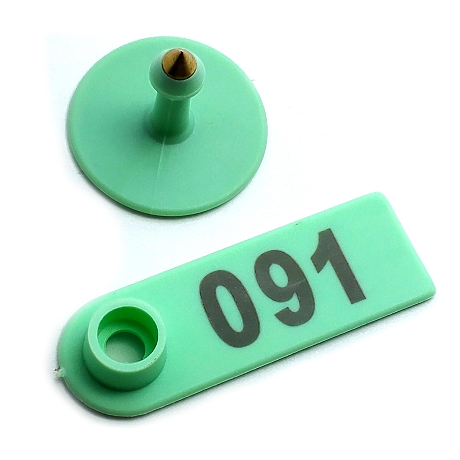 100x Green 001-100 Number Plastic Livestock Ear Tag For Goat Sheep