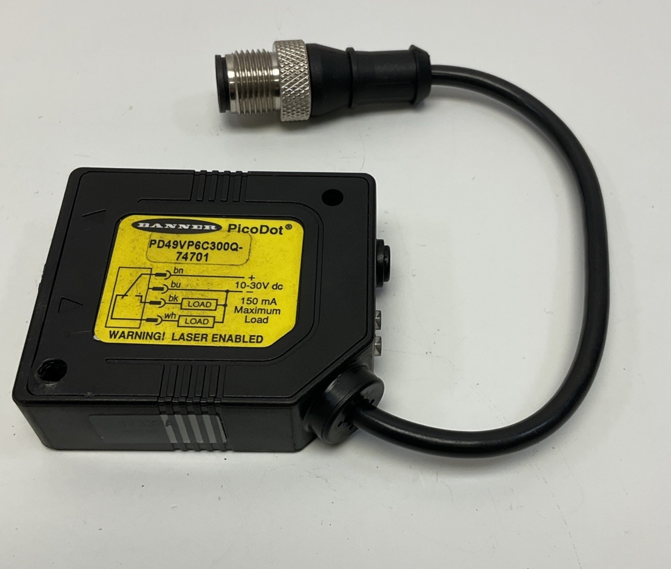 Banner PD49VP6C300Q-74701 OPEN LASER ENABLE 5 PIN 12 INCH CONV. (GR126)
