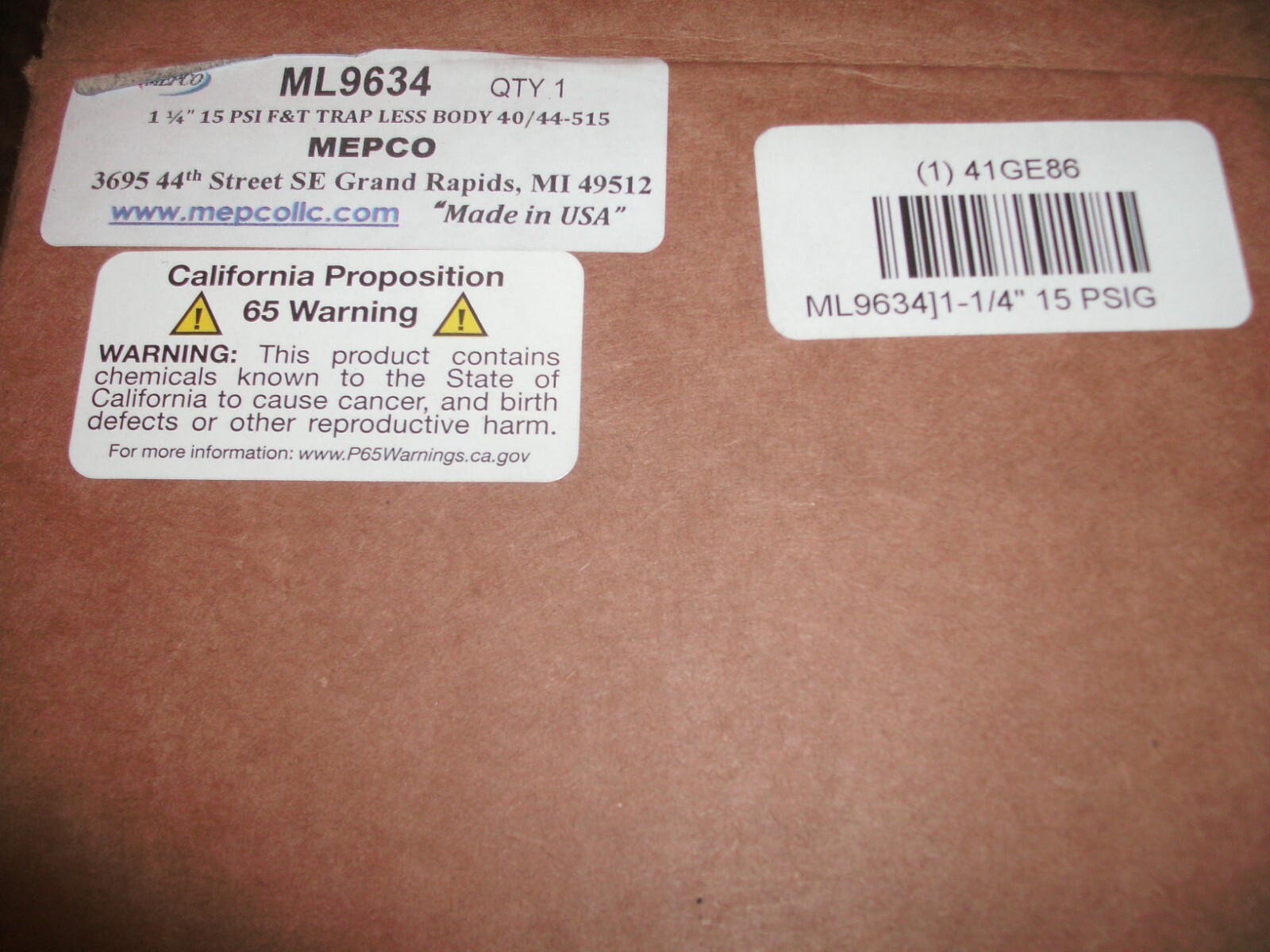 Mepco Dunham Bush ML9634 1-1/4″ 15 PSI Head Assembly 40/44-415 Steam Trap