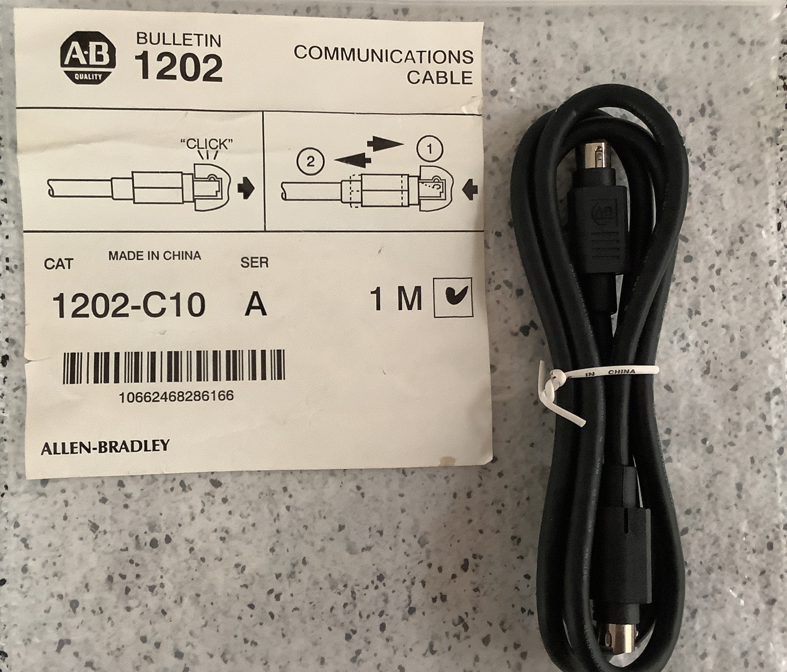 ALLEN-BRADLEY 1202-C10 SER.A Communications Cable.