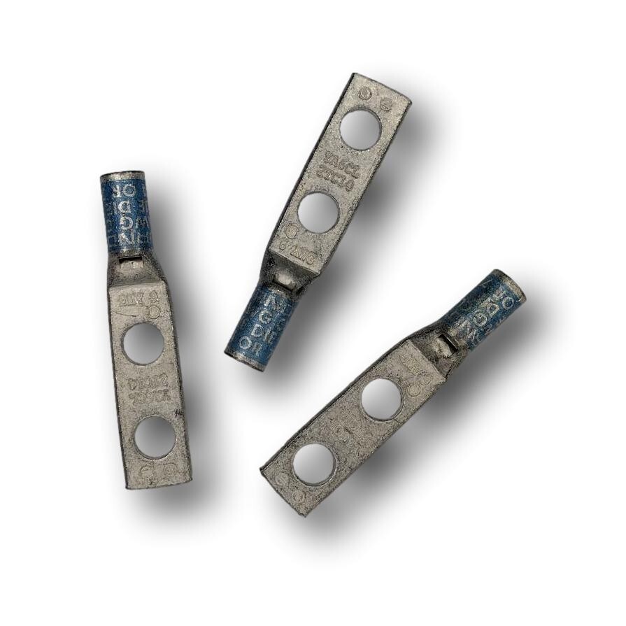 Burndy 6 AWG CU Compression Lug | Blue Die | 374/7 Stamping