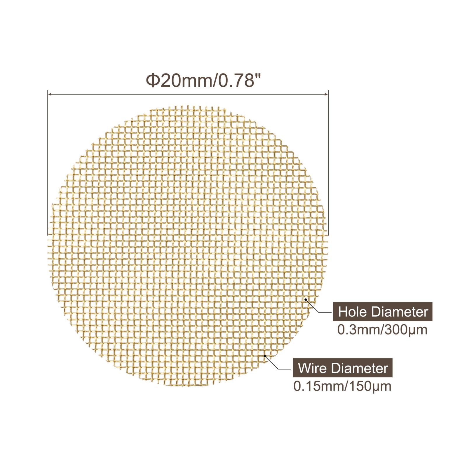 Pipe Screen Brass Screens 20mm Diameter for Pipe Filter, Pack of 100
