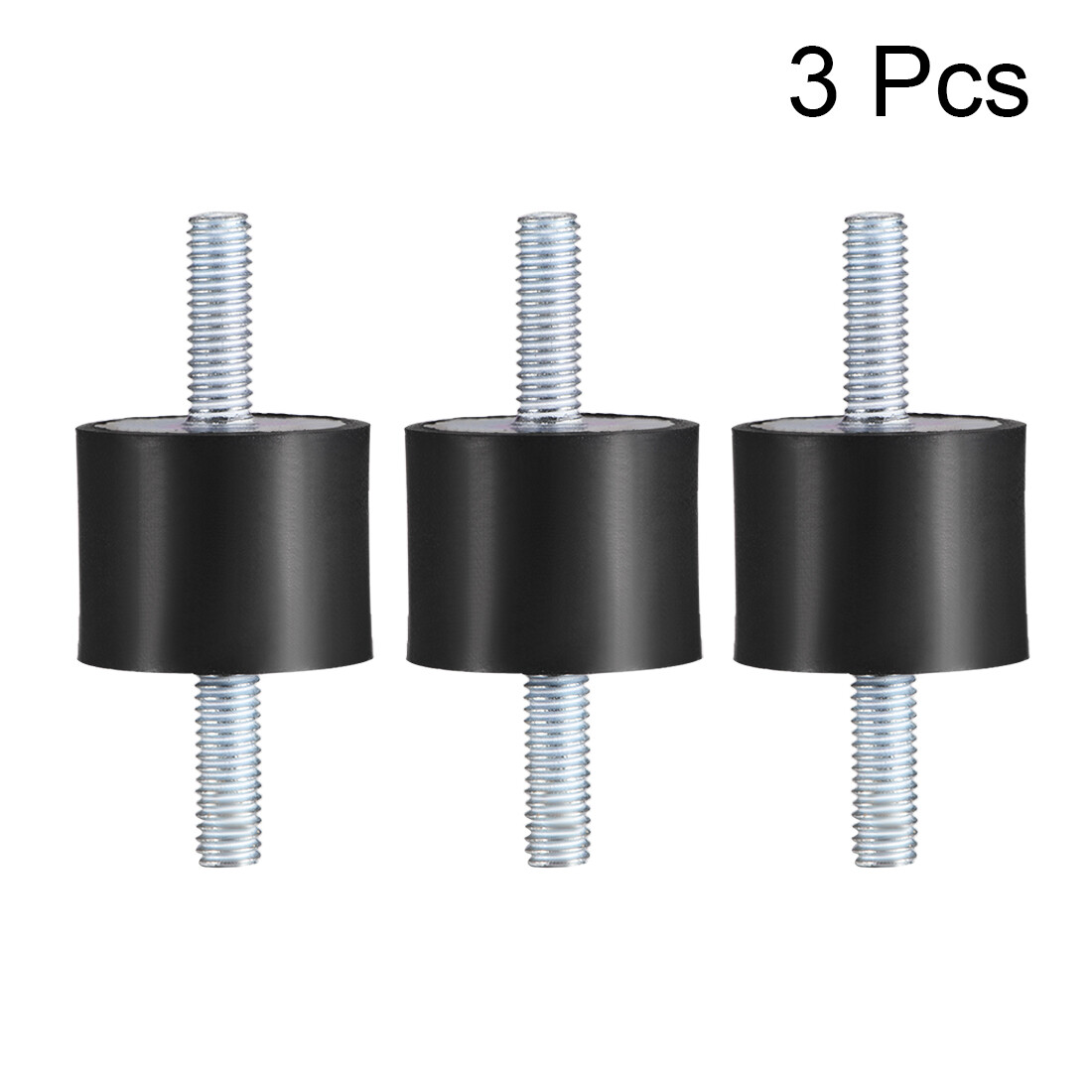 25 x 20mm Rubber Shock Absorber Vibration Isolator w M6x18mm Studs 3pcs